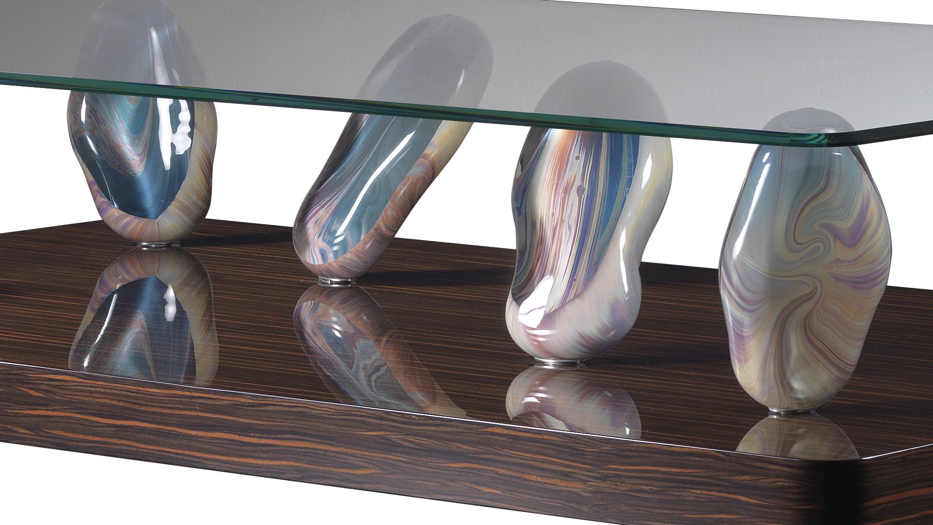 SASSI Rectangular glass coffee table