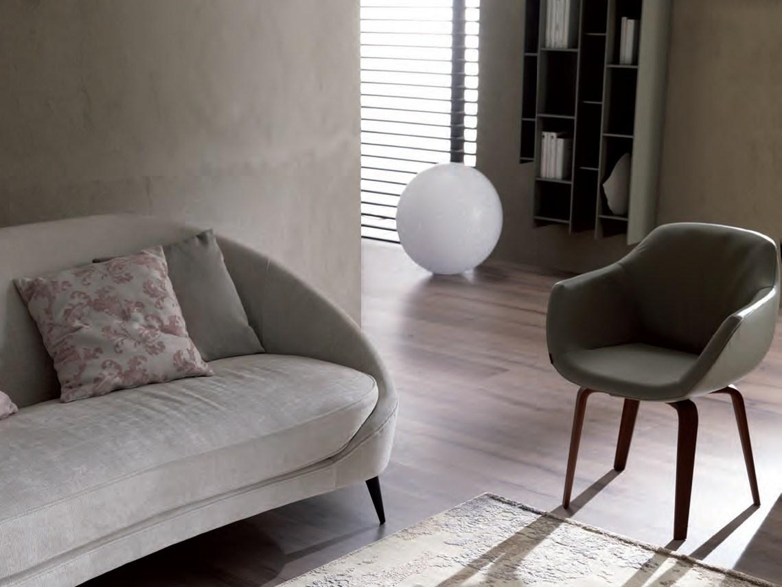 ELIOT Upholstered chair with armrests