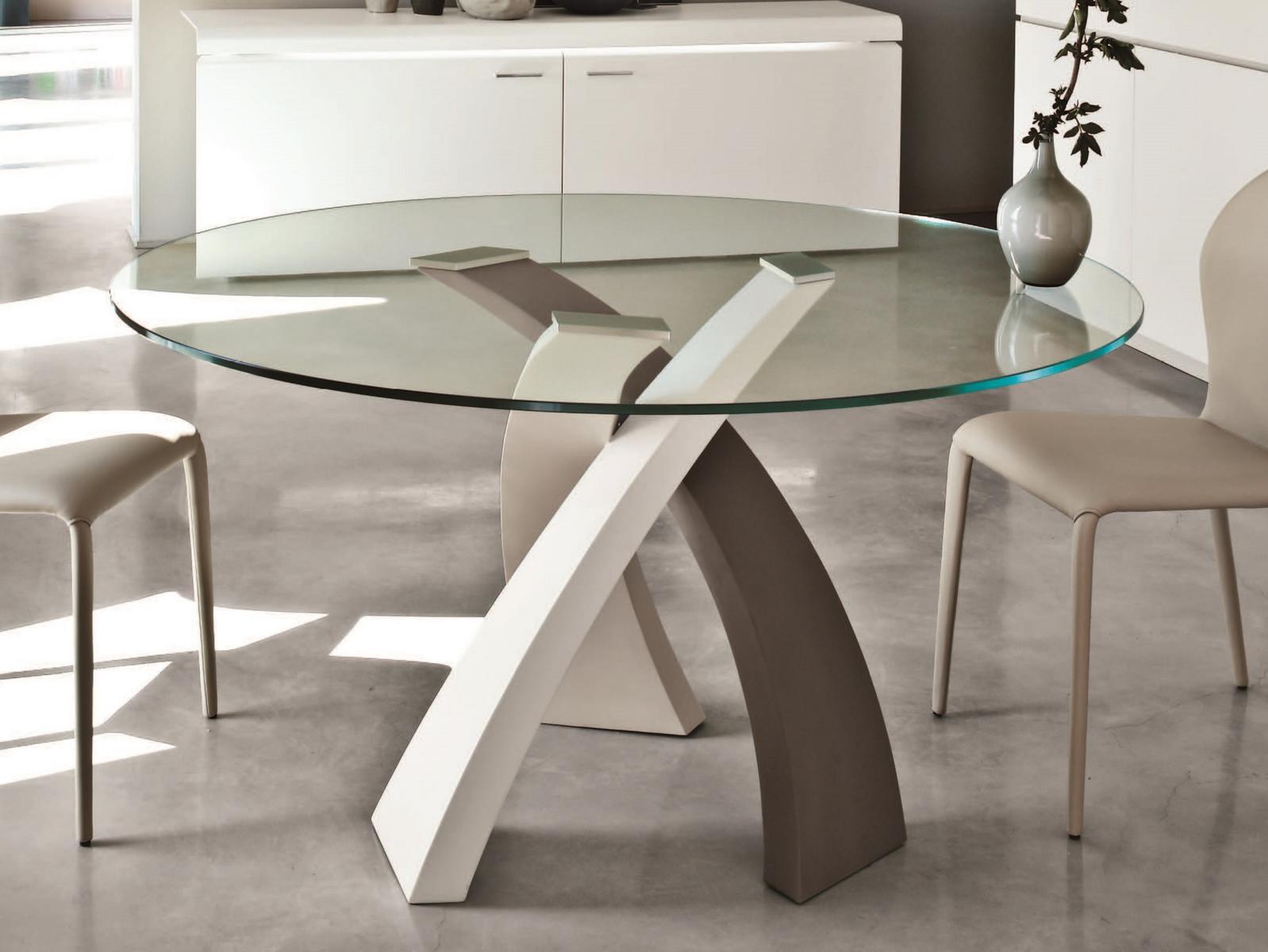 ELISEO Round glass table