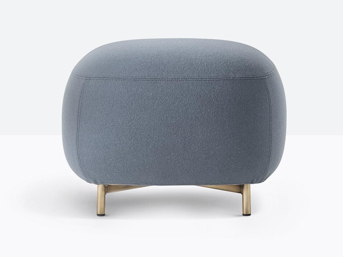 BUDDY 210 Upholstered square fabric pouf