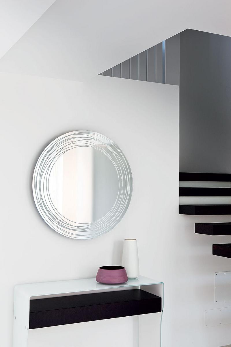 VERTIGO Round wall-mounted mirror with integrated lighting