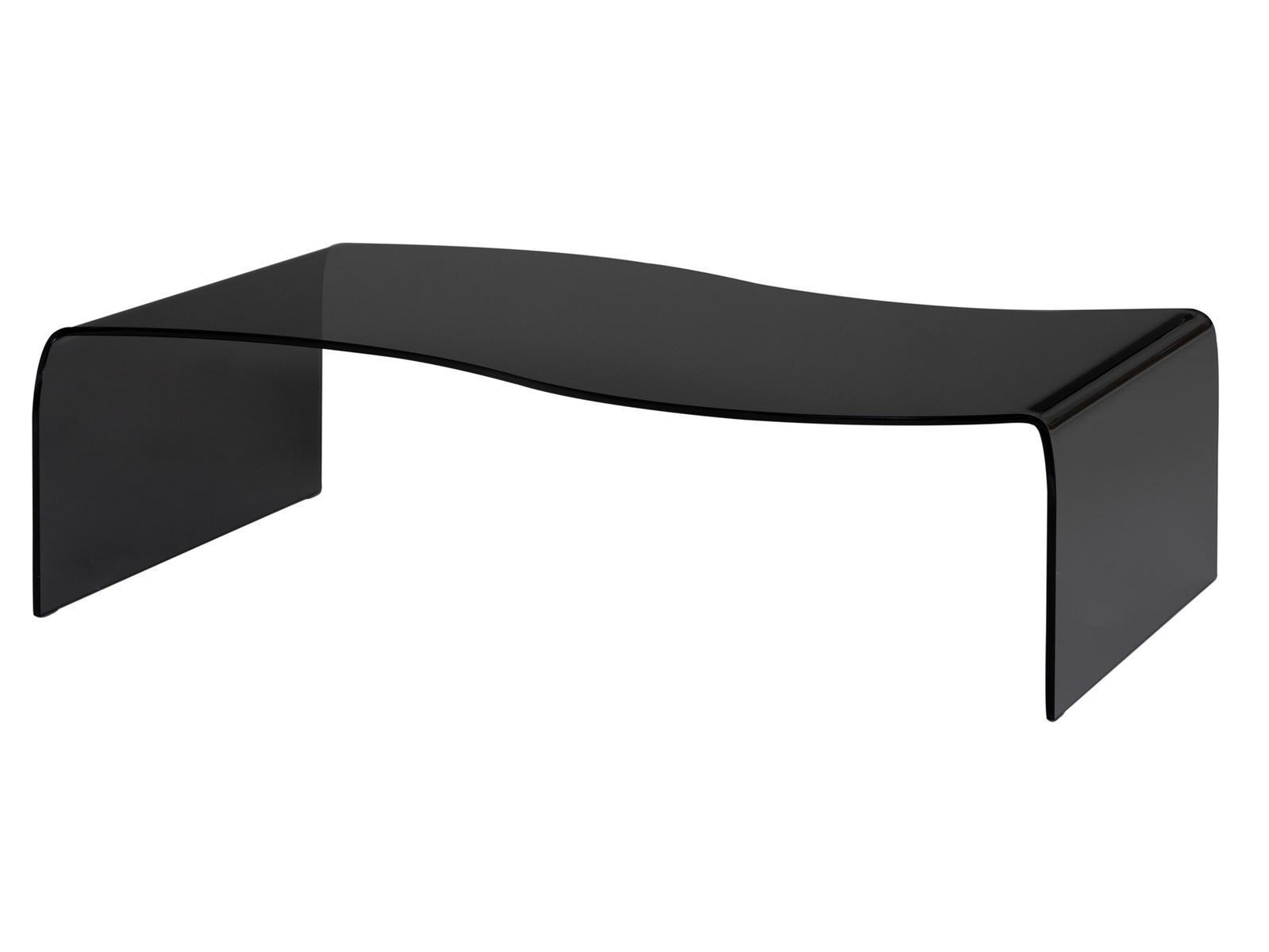 FLOW Low rectangular glass coffee table
