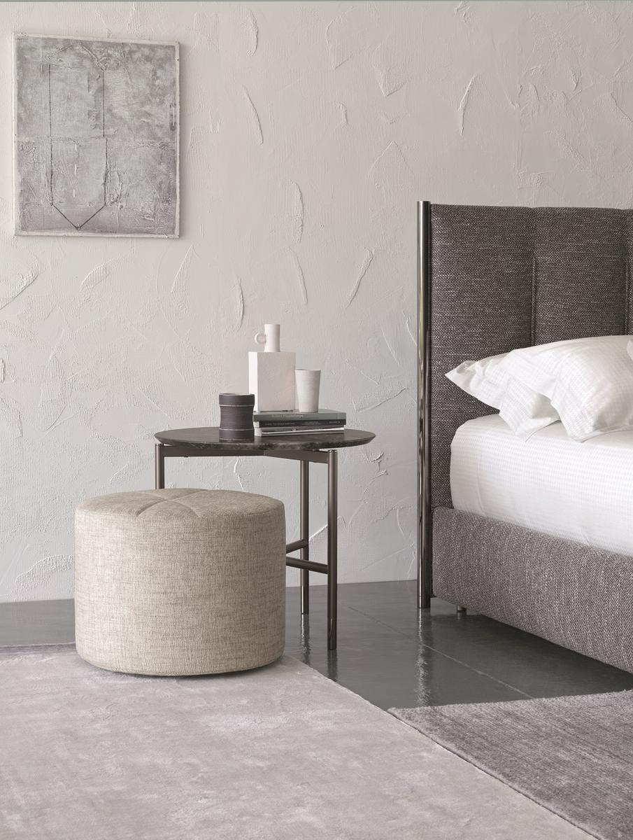 KOI Fabric double bed with high headboard