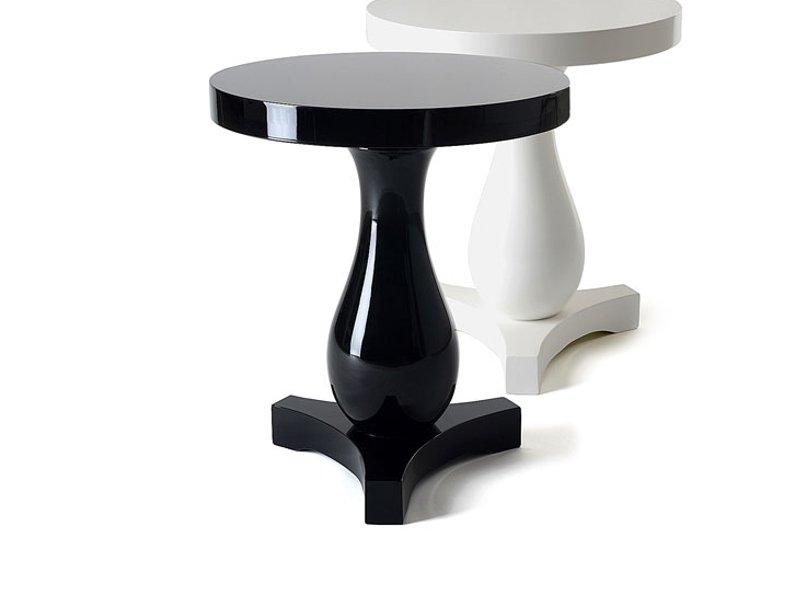 HUDSON Round solid wood coffee table