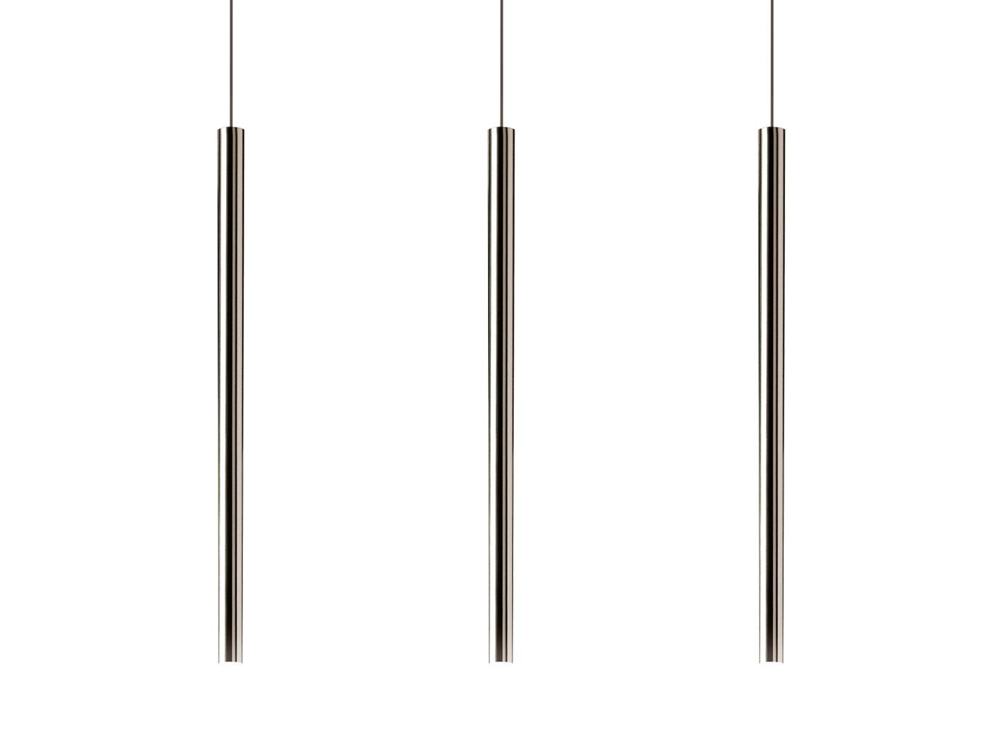 CANNA NUDA METALLO LED chrome plated pendant lamp