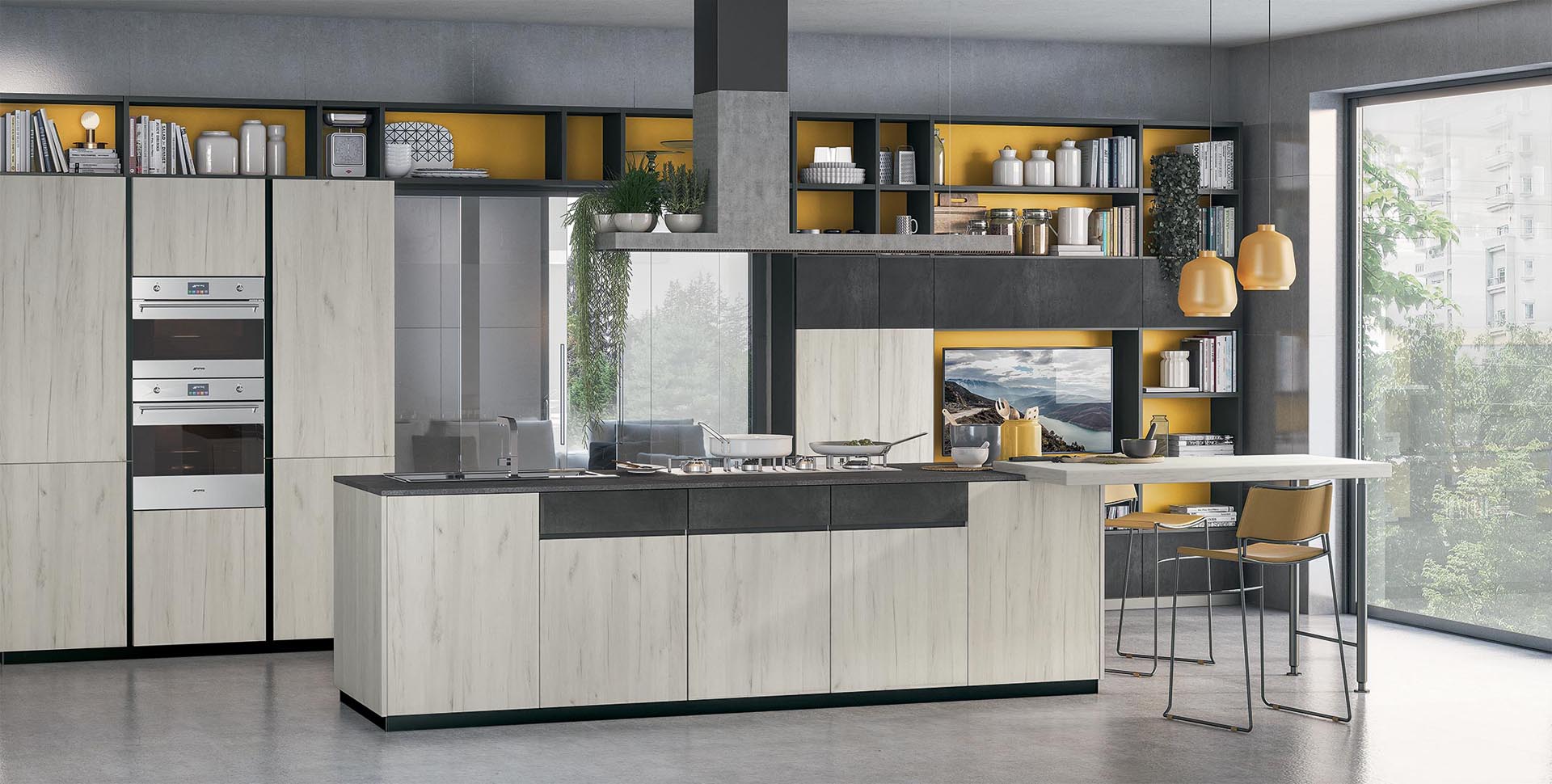 IMMAGINA PLUS Uv lacquered kitchen
