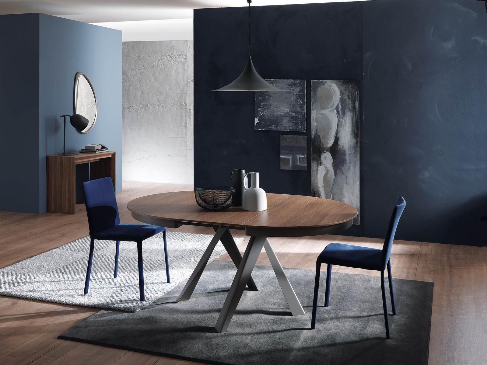 EMISFERO LEGNO Extending wooden table