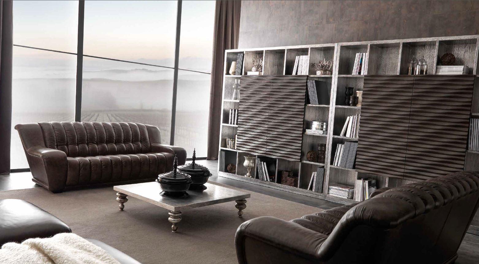 EBON Silver leaf bookcase