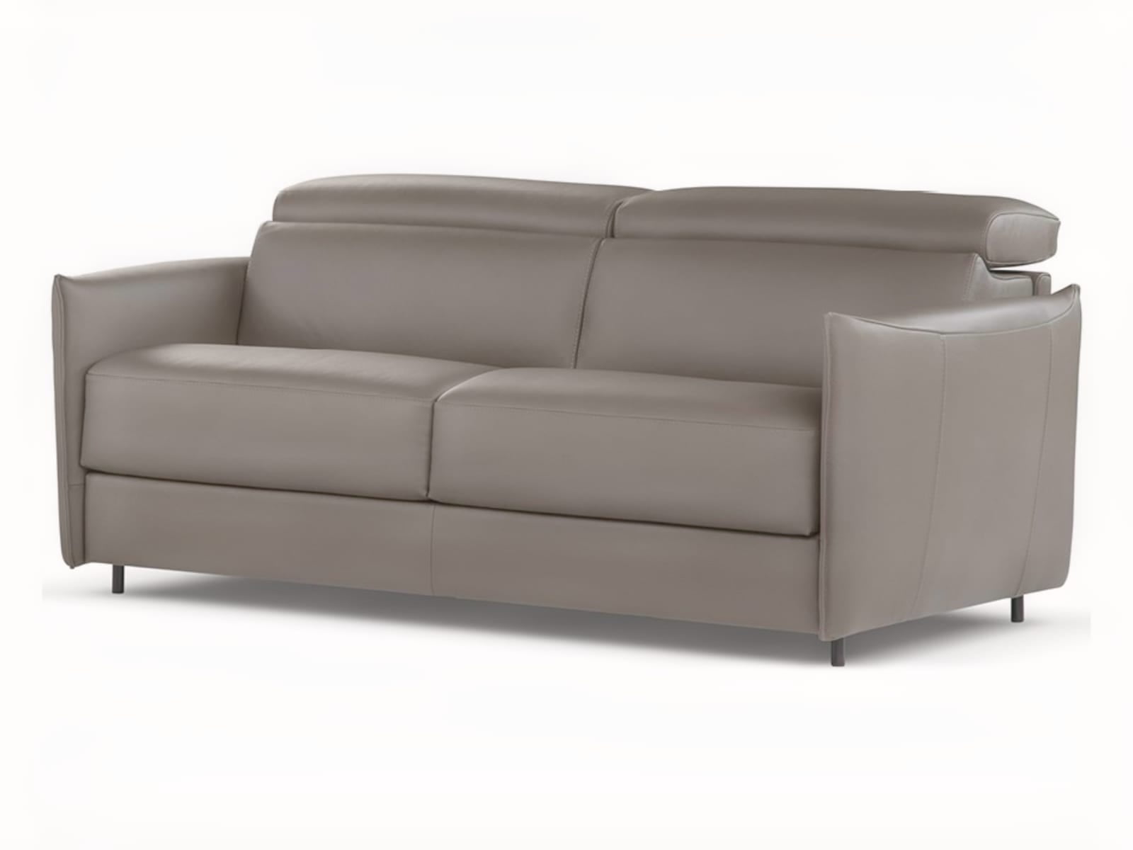 ECLETTICO Modular sofa with customizable armrests, combines a bed, recliner, and chaise-longue for versatile living and relaxation, in a minimalist design that suits any decor.