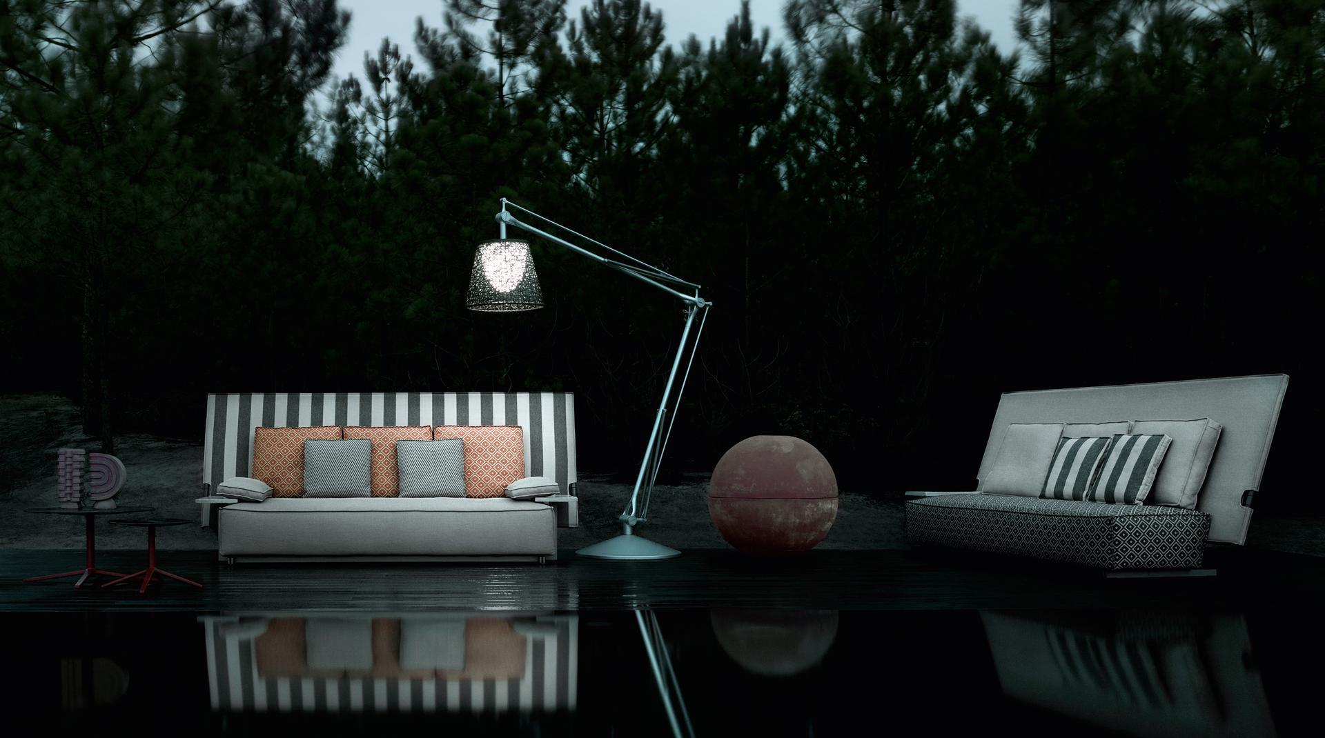 OH, IT RAINS! 2 seater fabric garden sofa