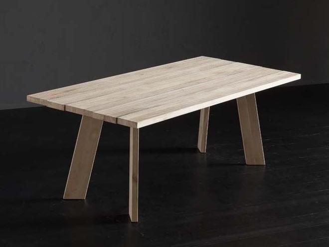KENZO + STREET Rectangular solid wood dining table