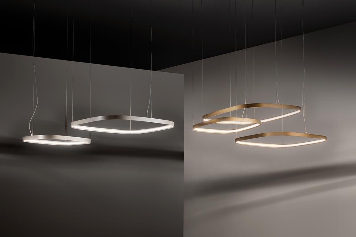 ZERO SQUARE LED extruded aluminium pendant lamp