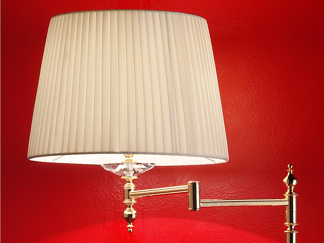 BRASS &AMP; SPOTS VE 1090 Incandescent brass floor lamp with swing arm
