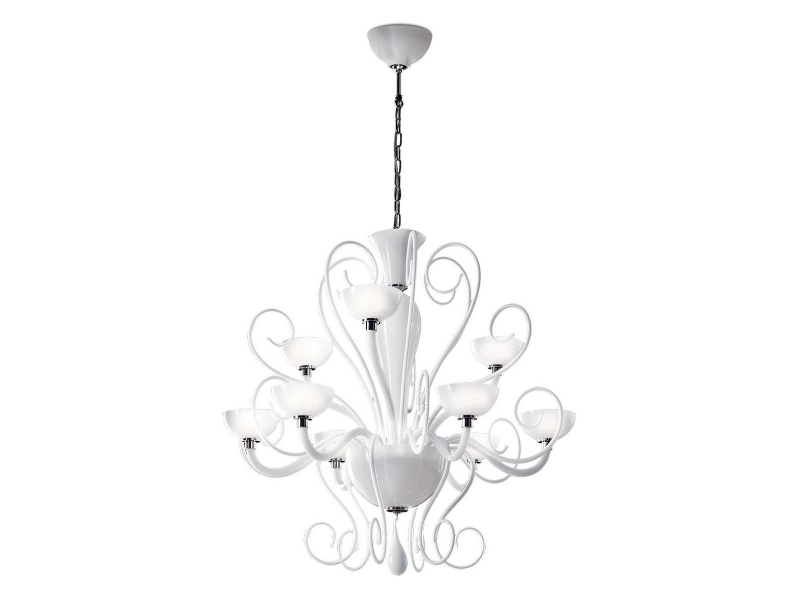 BOLERO L LED blown glass chandelier