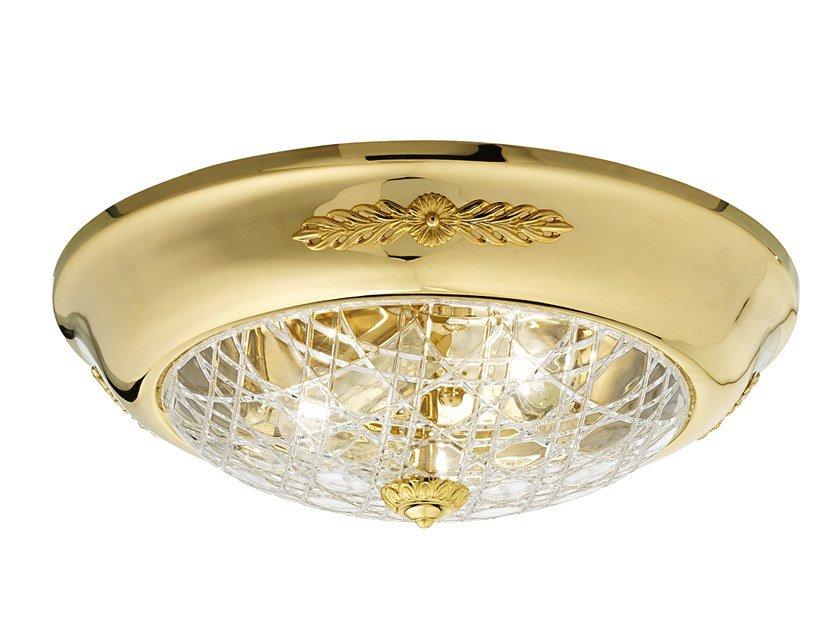 GIOTTO 1898/PLP-C Gold plated ceiling light with crystal