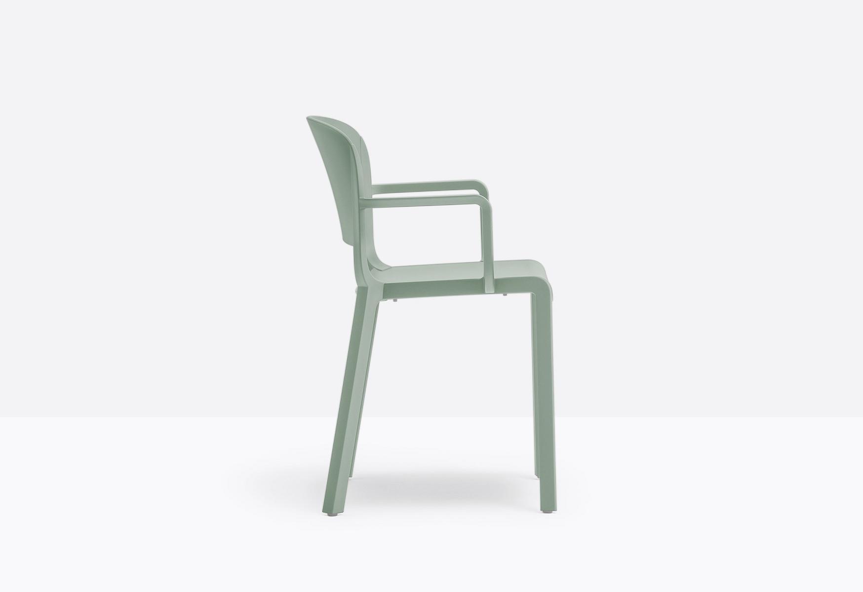 DOME 265 Polypropylene chair with armrests