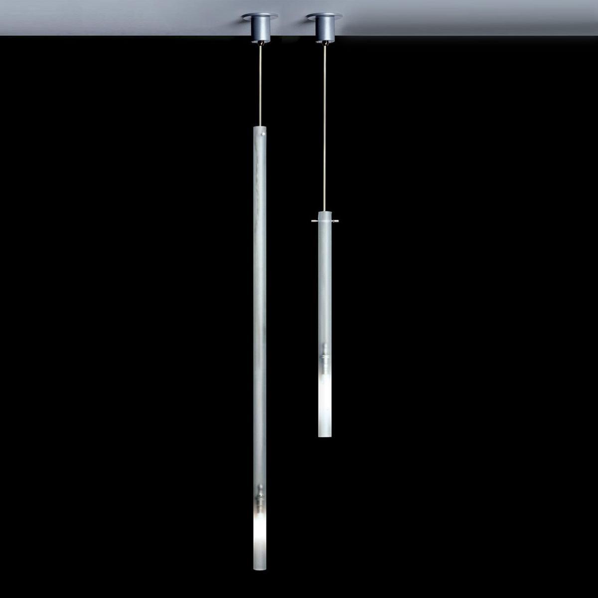 CANNA NUDA Sandblasted glass pendant lamp