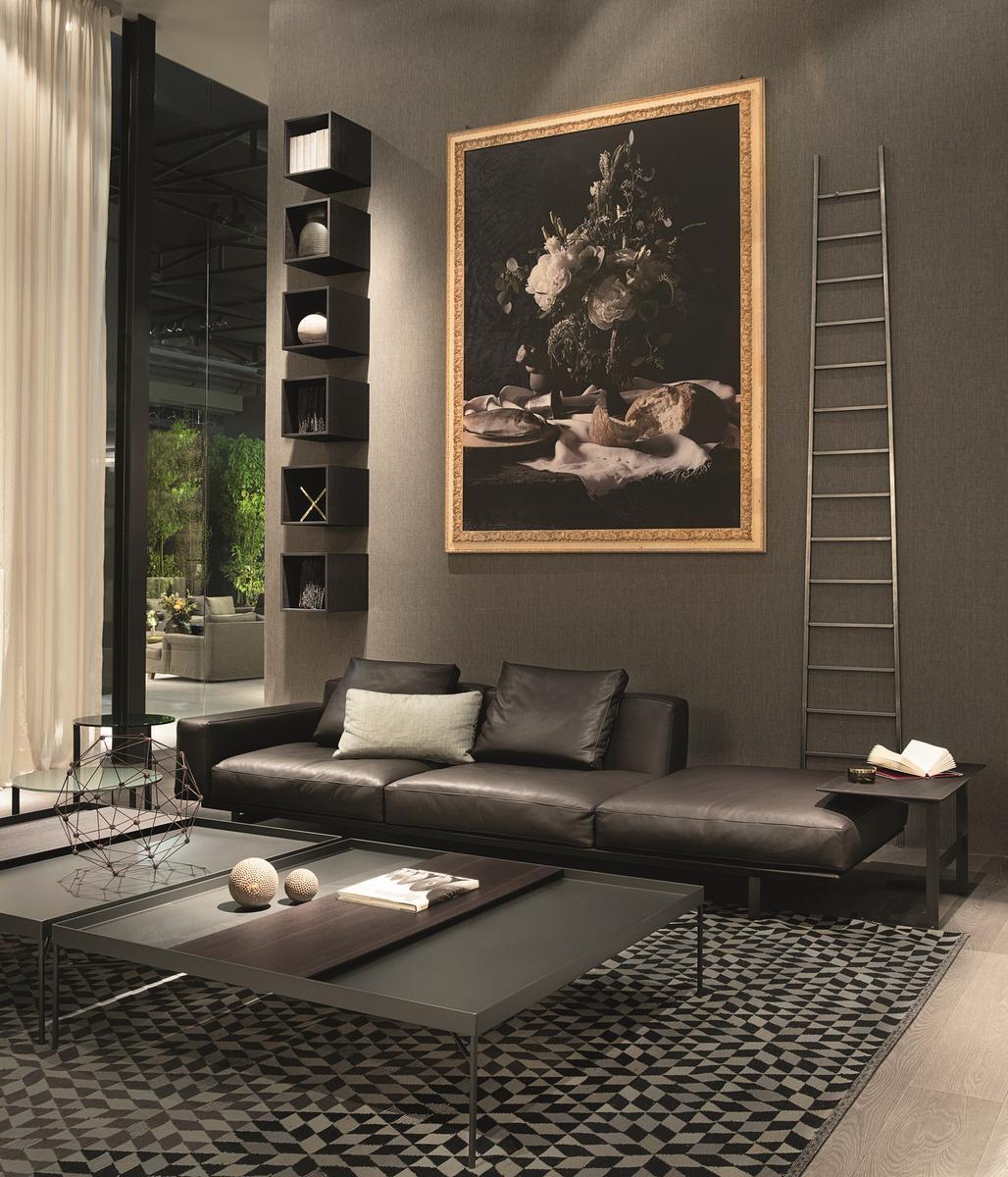MANSION Square coffee table with tray
