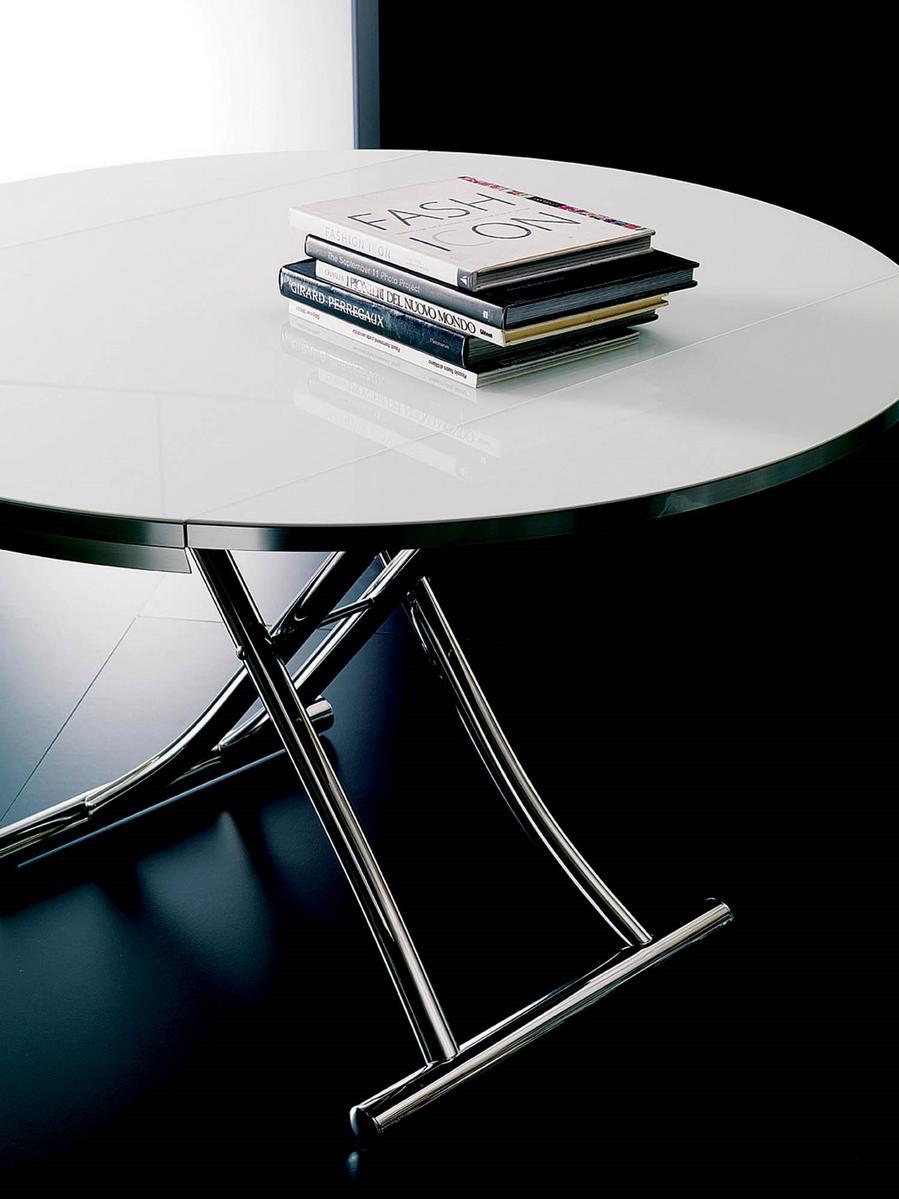 GLOBE CR Height-adjustable crystal coffee table