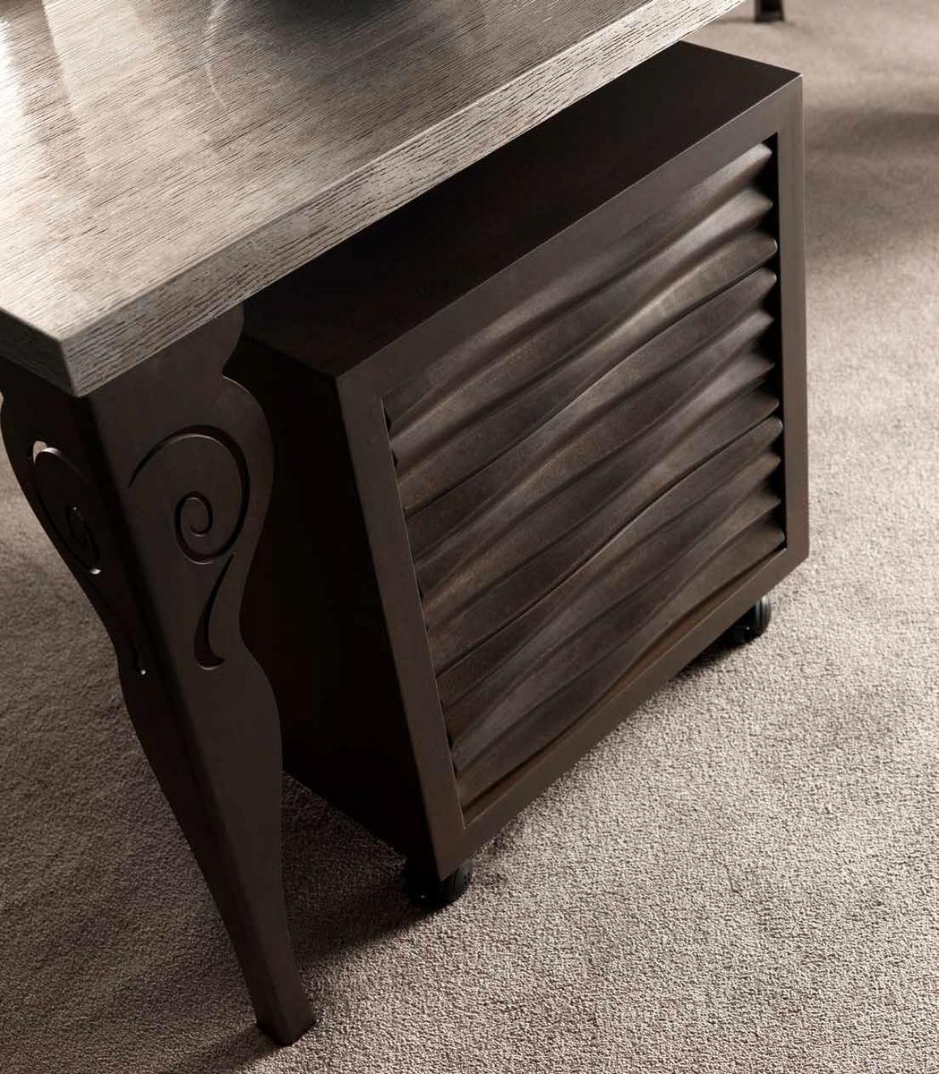 EBON Rectangular bedside table with castors