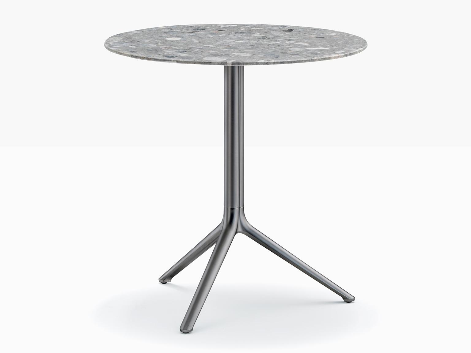 ELLIOT 5470 Round aluminium table with 4-star base