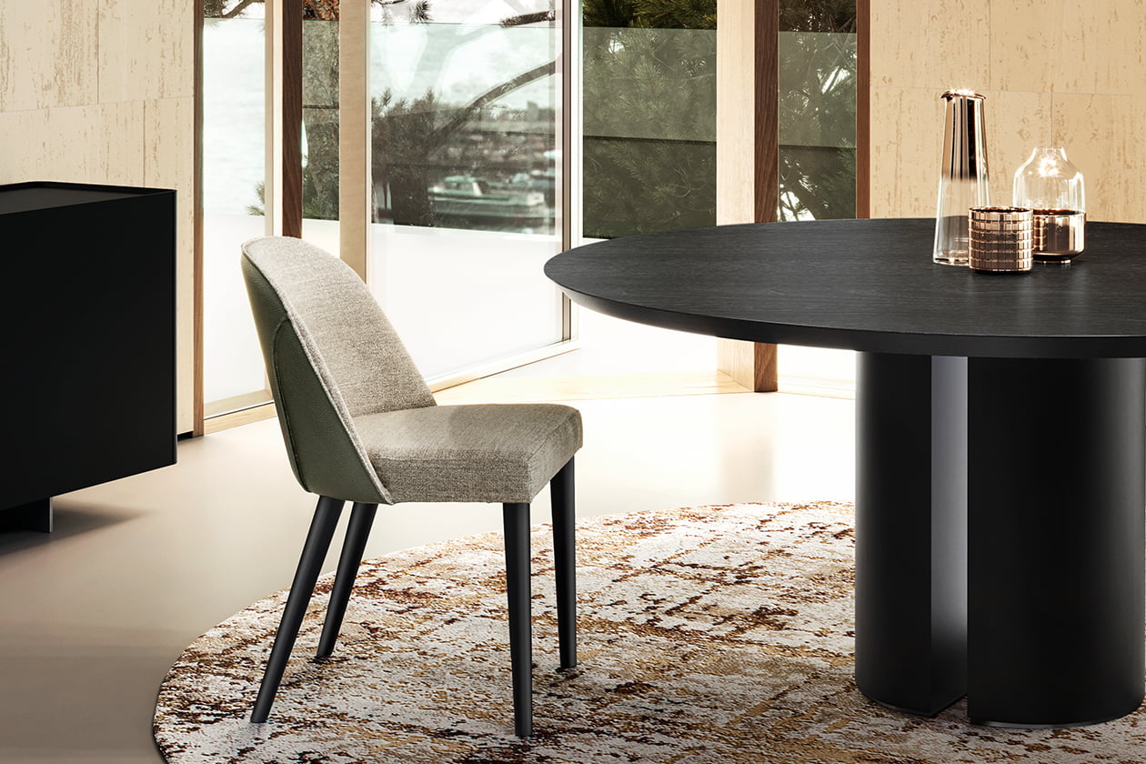 DORA WOOD Round veneer table