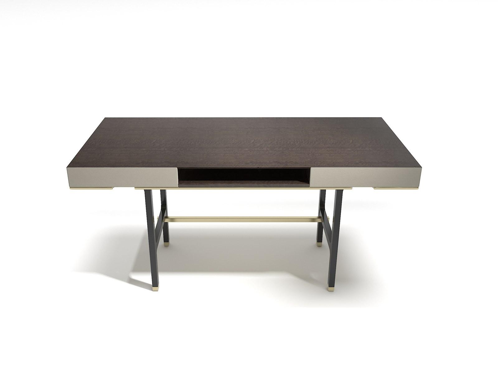 BOLIVAR Rectangular wooden writing desk with drawers