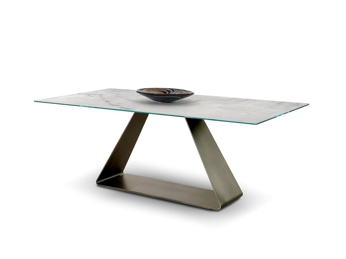 OH Rectangular Marble glass dining table