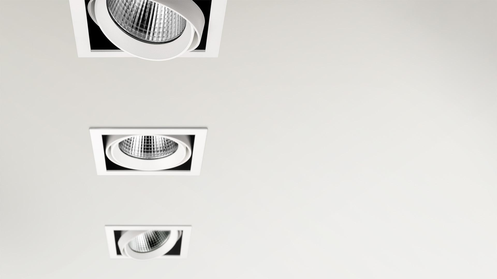 HUBBLE LED adjustable square spotlight