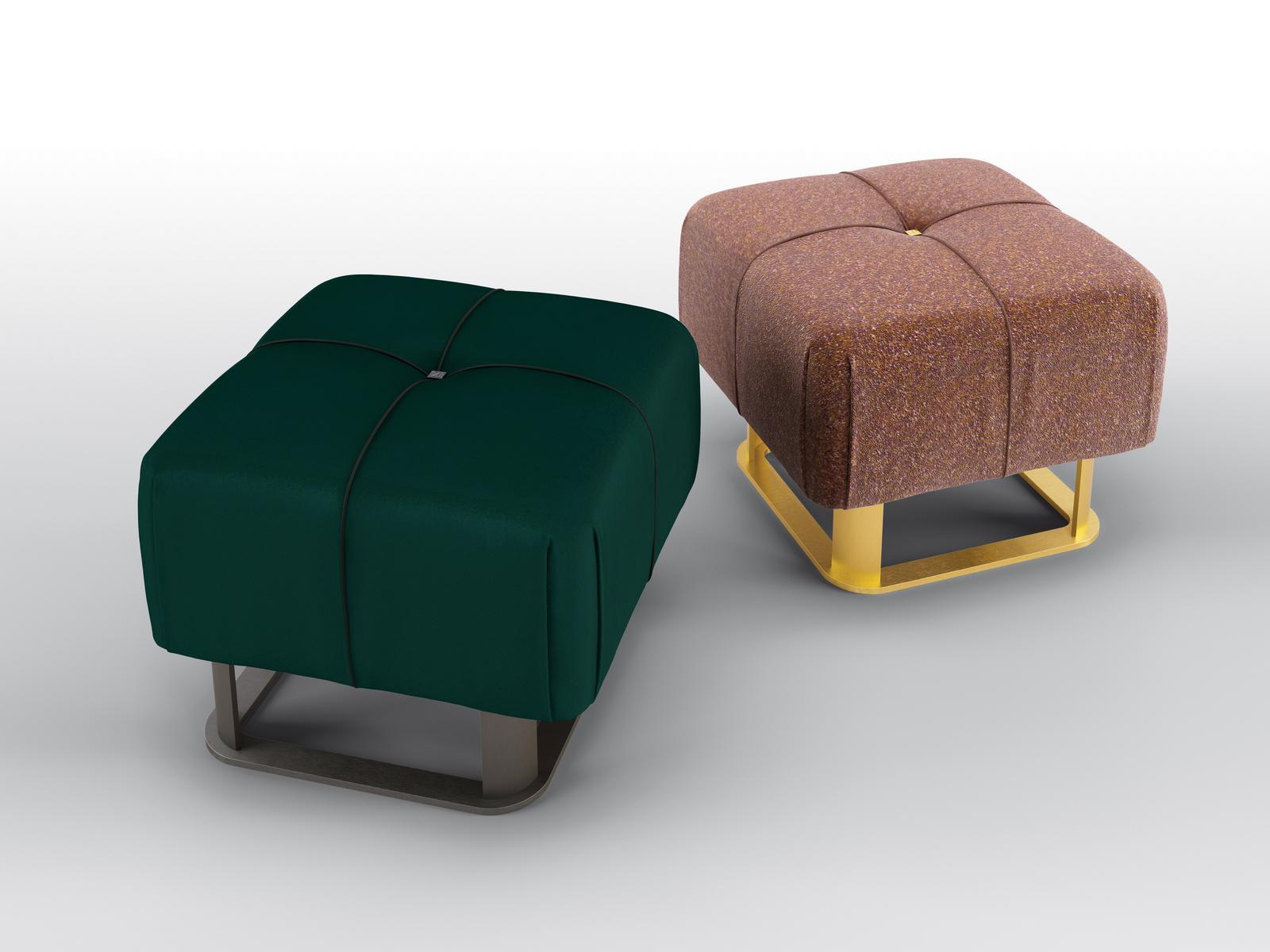 BELLE Square velvet pouf