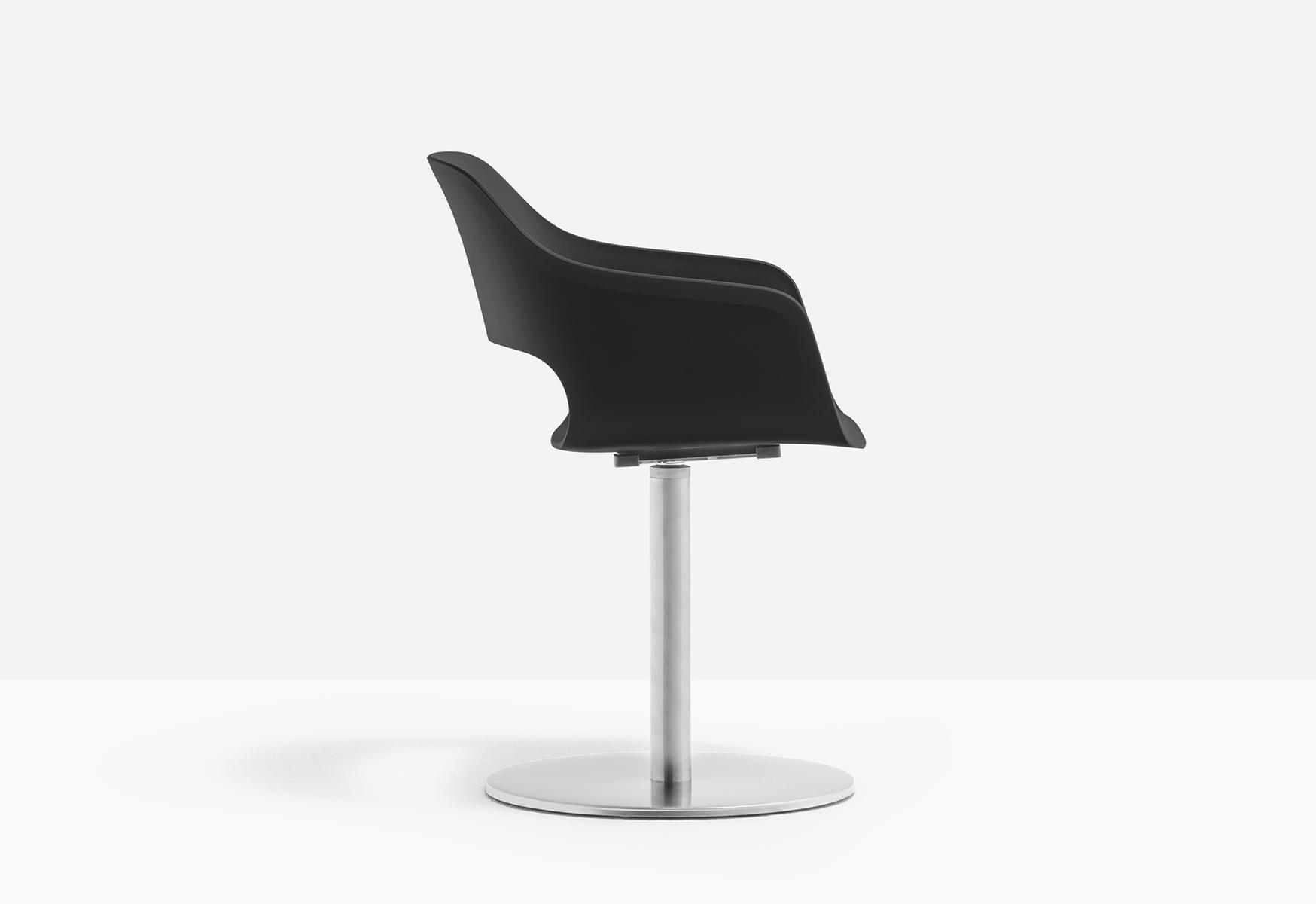 BABILA 2765 Swivel polypropylene chair with armrests