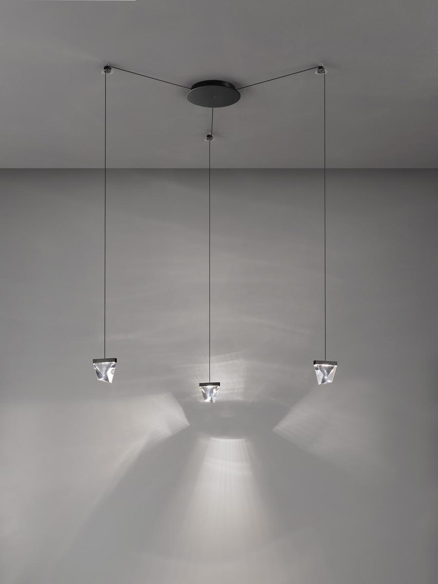TRIPLA 3 SPOTS LED crystal pendant lamp