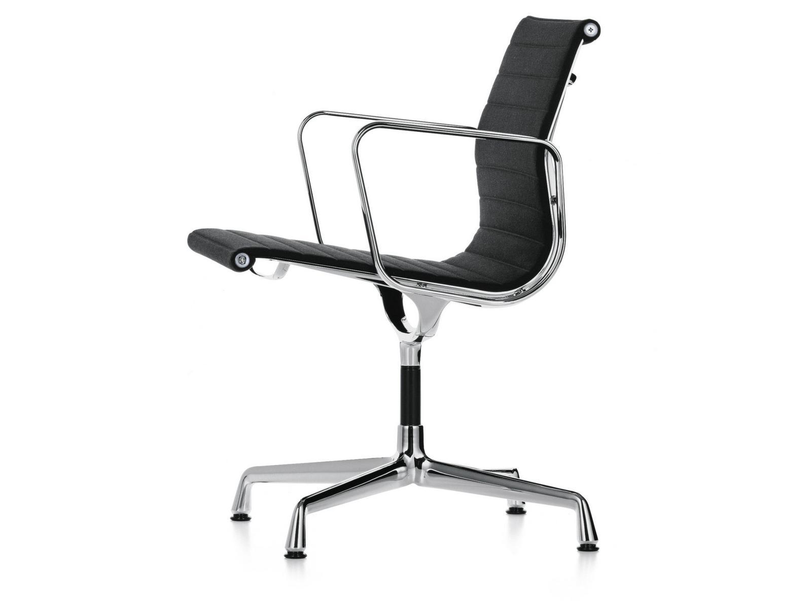 EA 107 Fabric chair with 4-spoke base with armrests