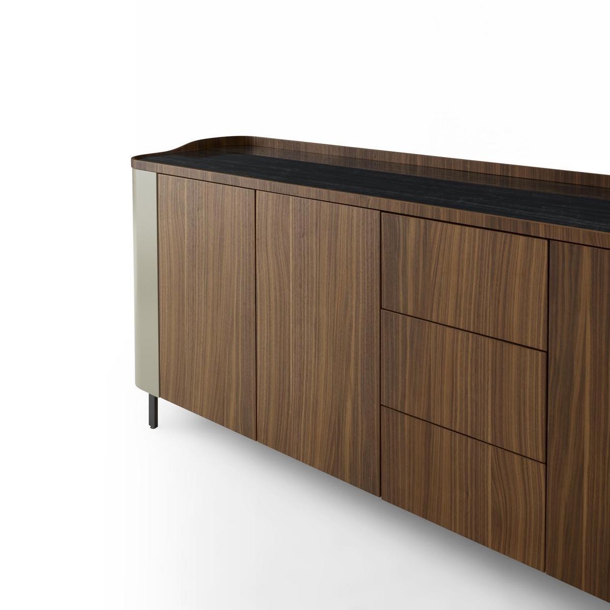 POSTMODERNE Multi-layer wood sideboard with doors with drawers
