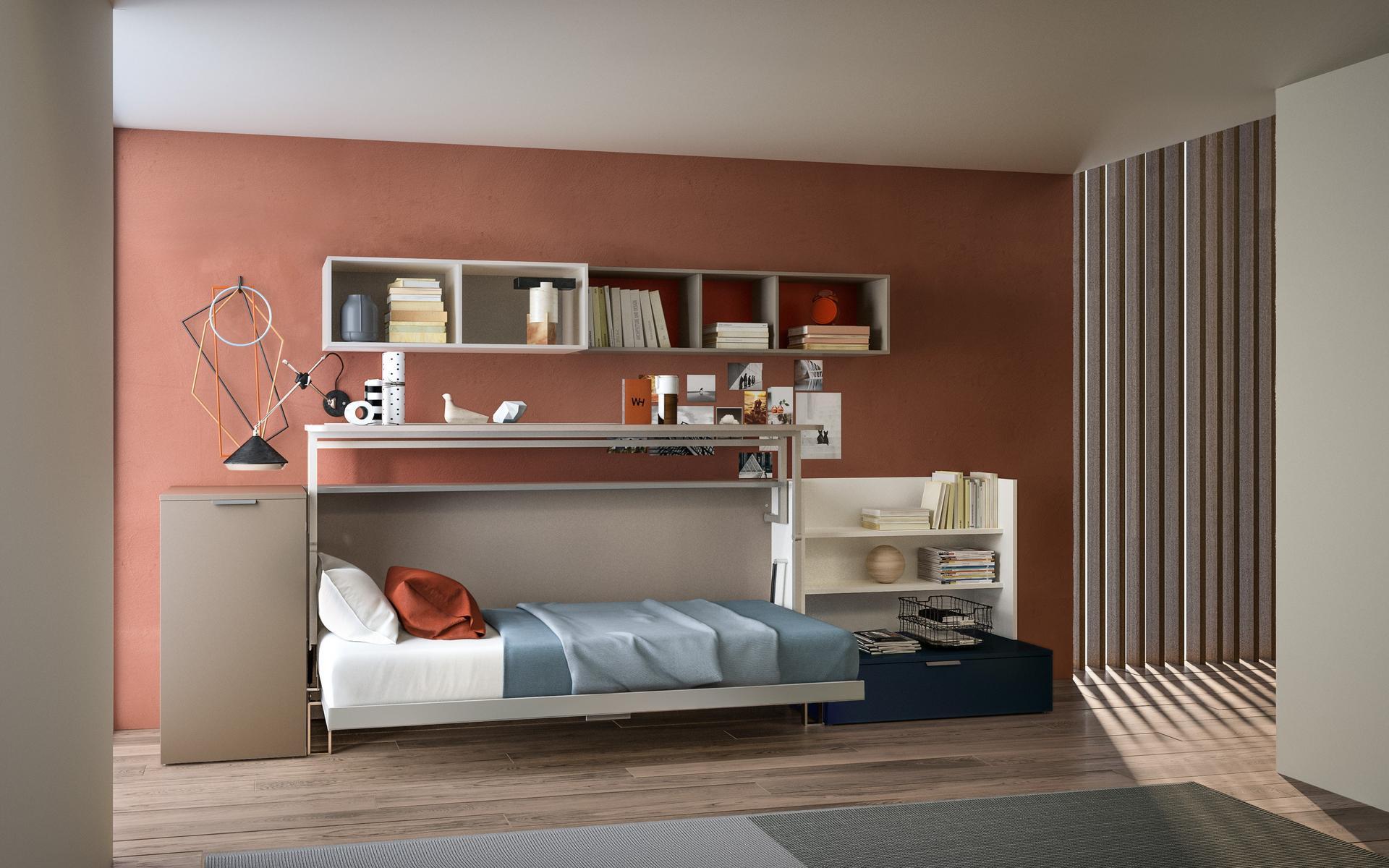 CABRIO IN Wooden bedroom set with pull-out bed
