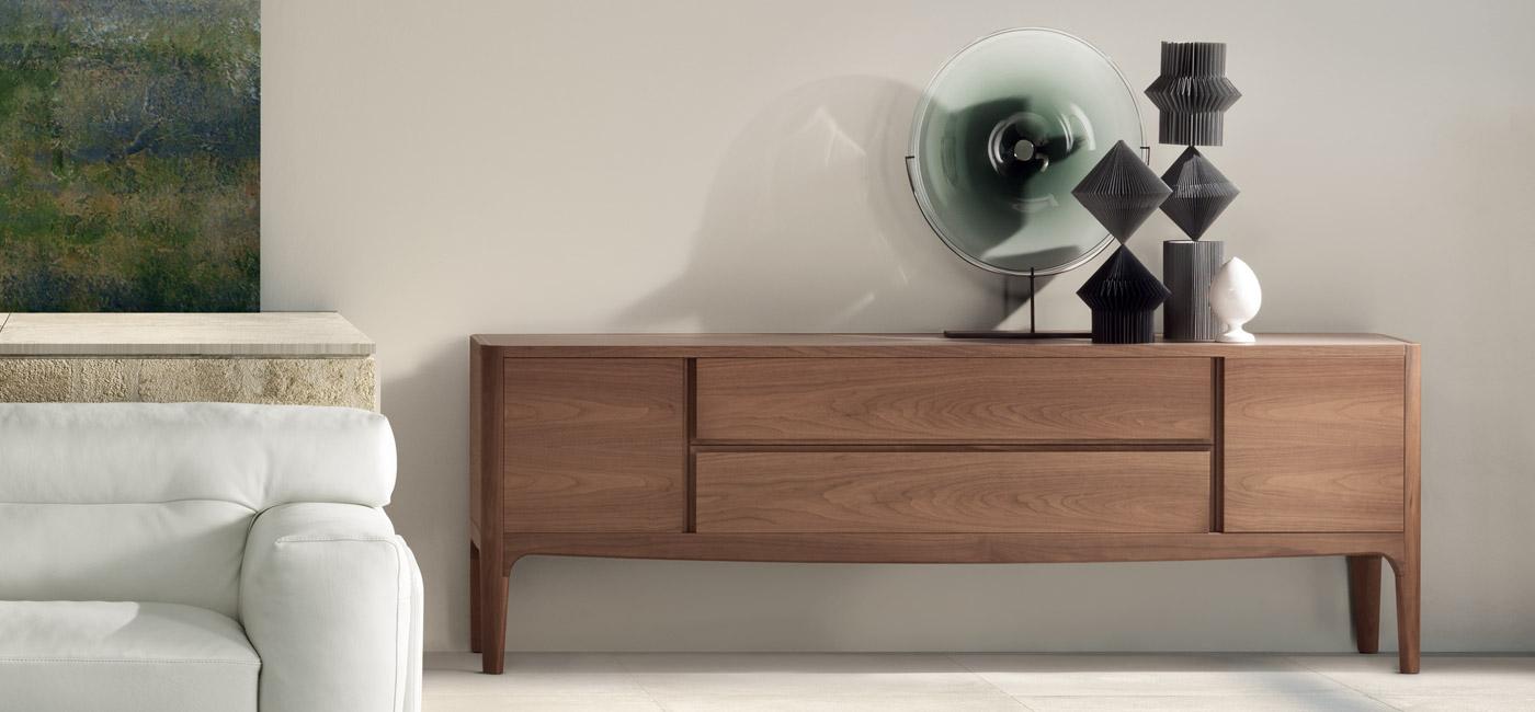 FORTUNA Contemporary style wooden sideboard with doors with drawers