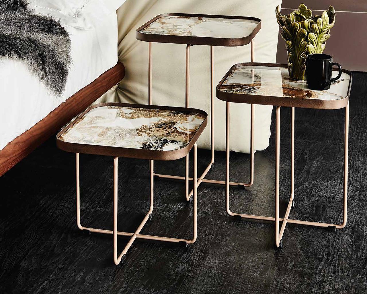 BENNY Square metal coffee table