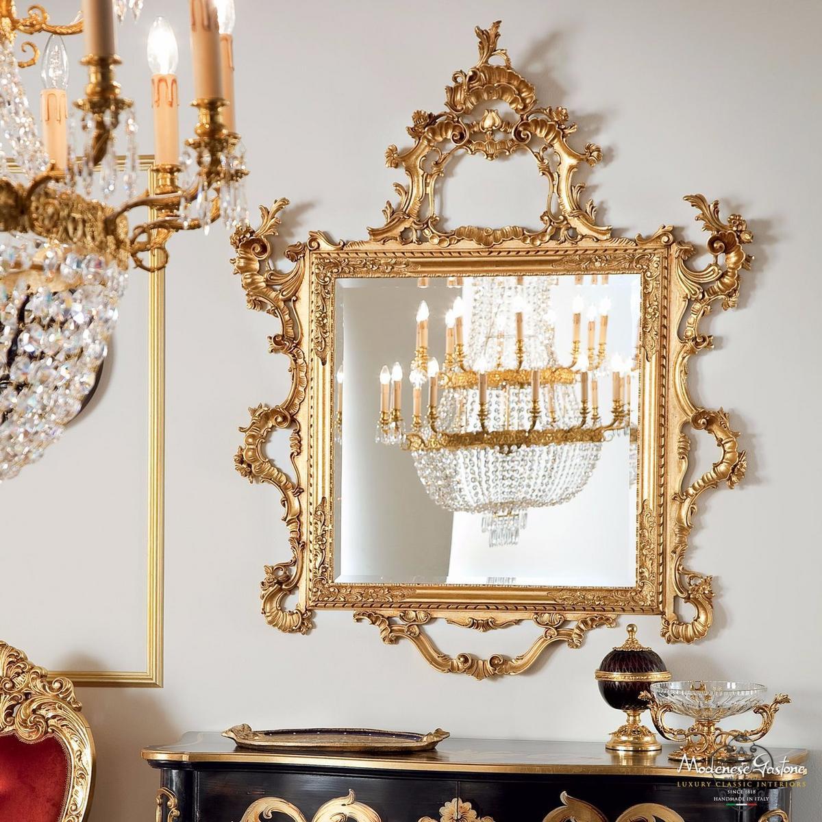13671 Baroque wall-mounted framed rectangular mirror