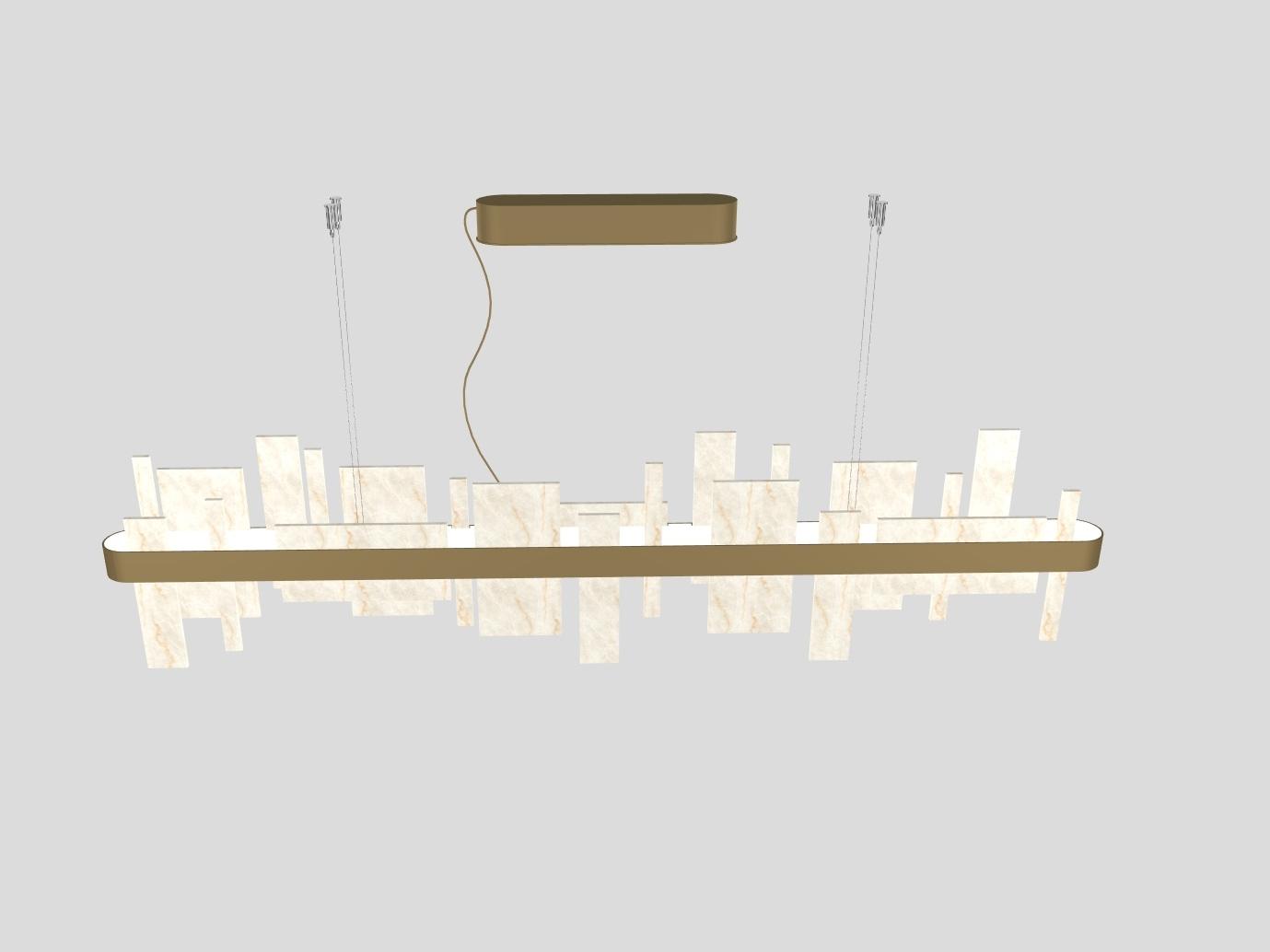 HONICÉ S150 LED pendant lamp in metal and natural stone