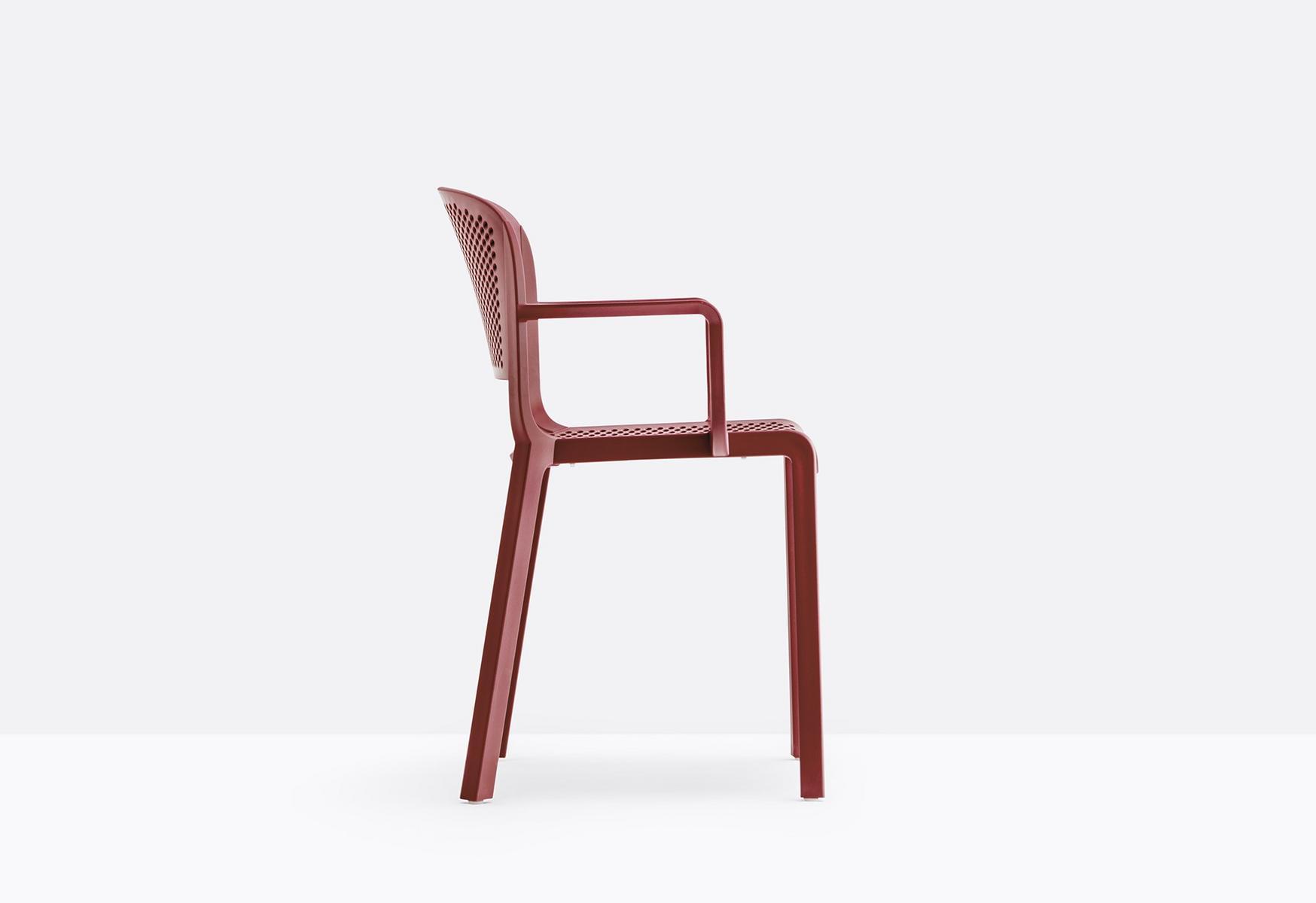 DOME 266 Polypropylene chair with armrests