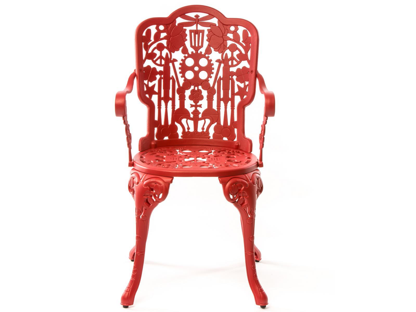 INDUSTRY Aluminium garden chair with armrests