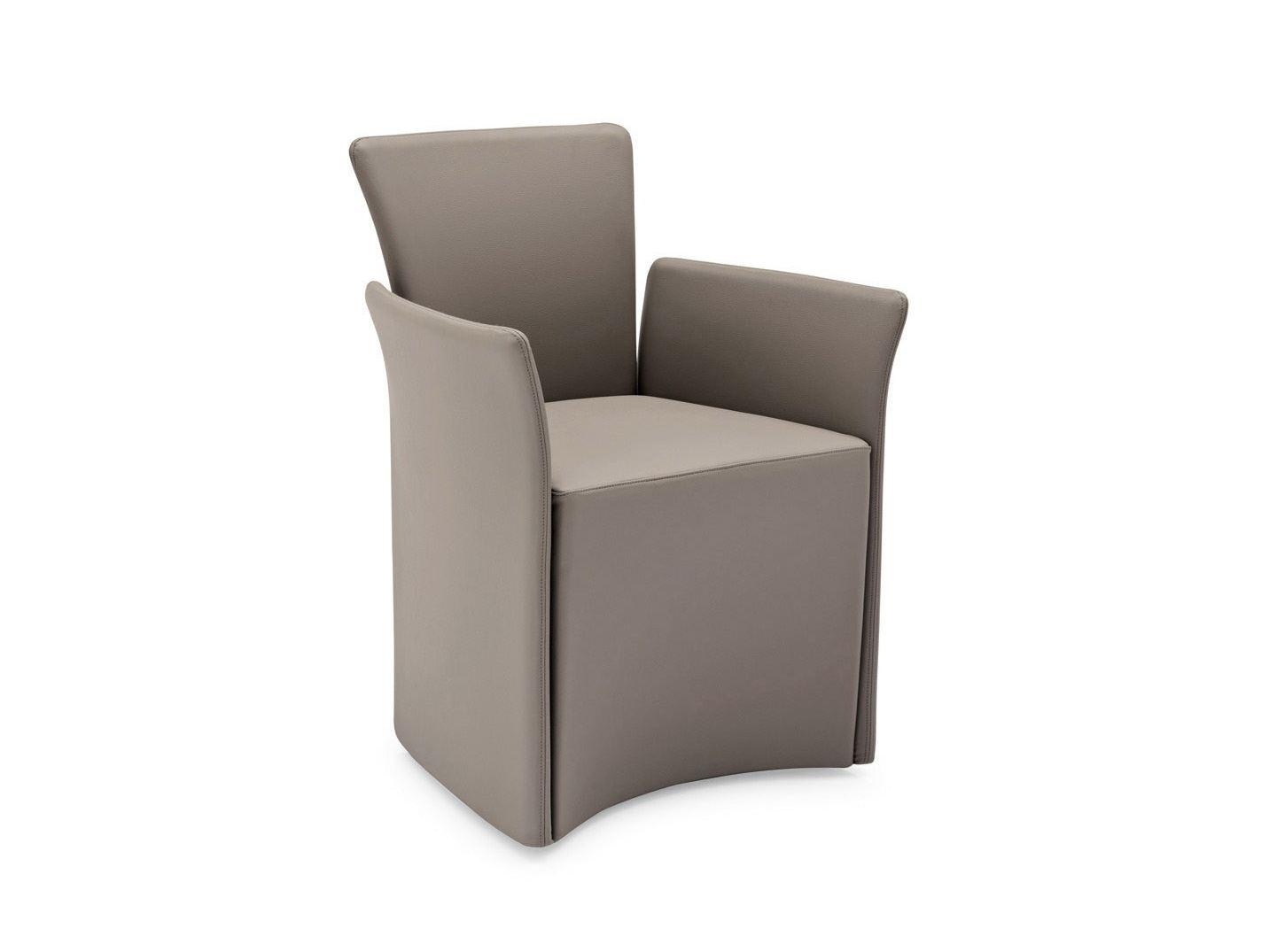 NIDO Leather easy chair with armrests