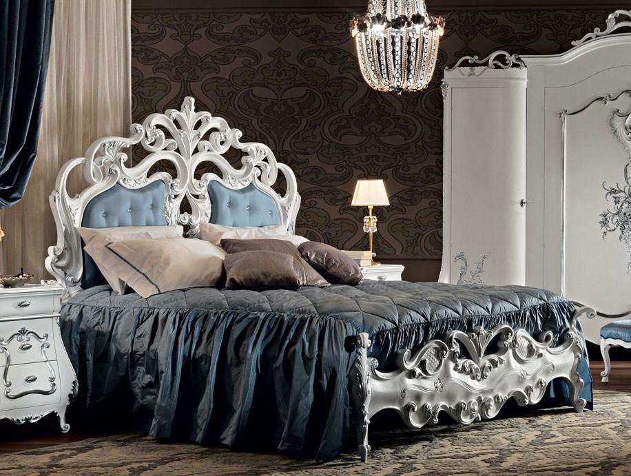 11213 Double bed with upholstered headboard