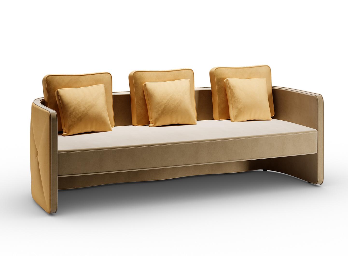 AURA 3 seater fabric sofa
