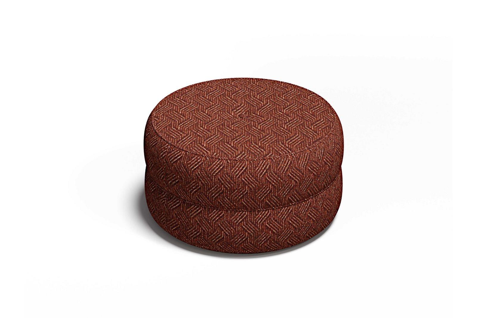 KAZAR Round leather pouf