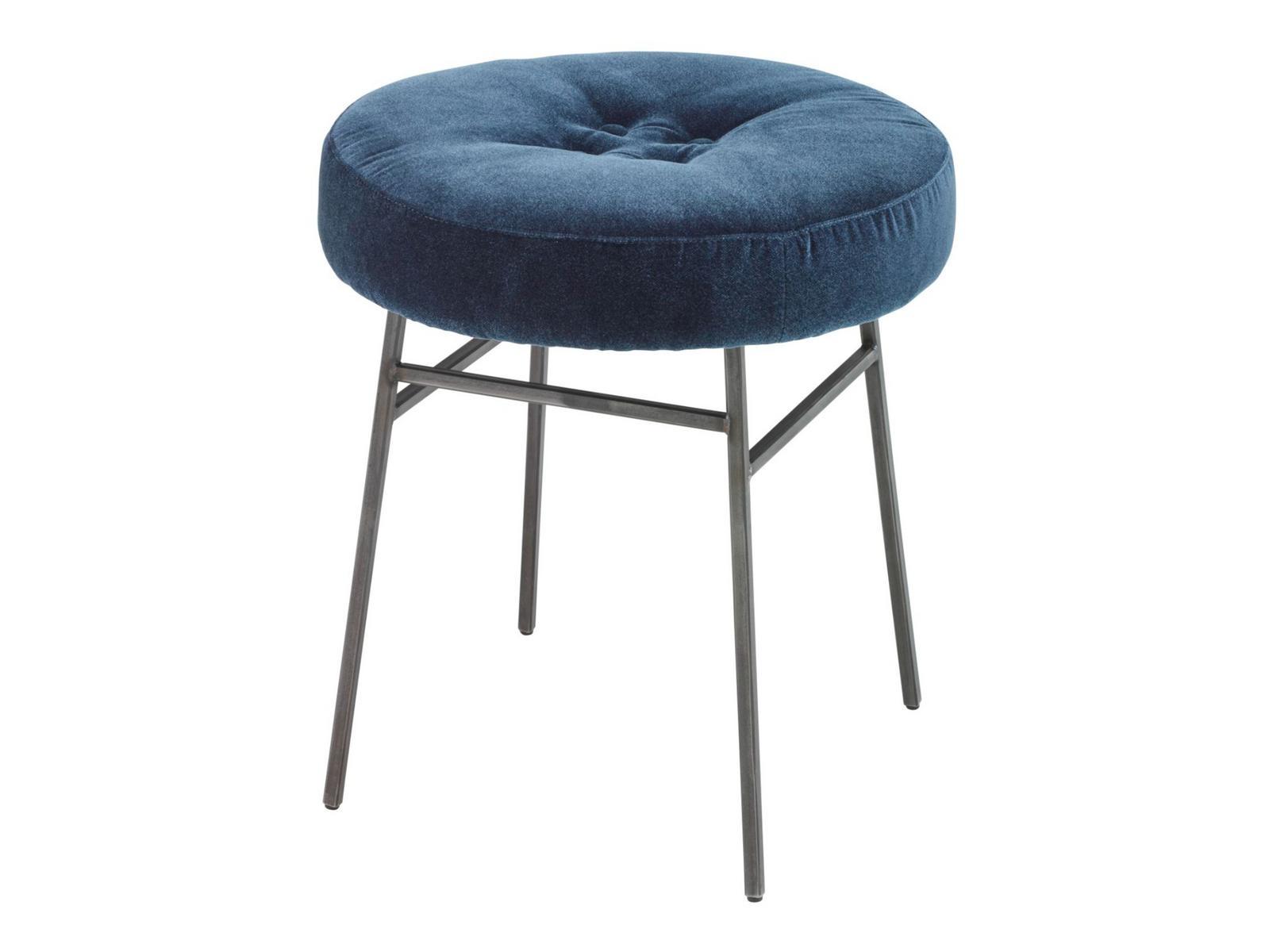 ILOT Low upholstered fabric stool