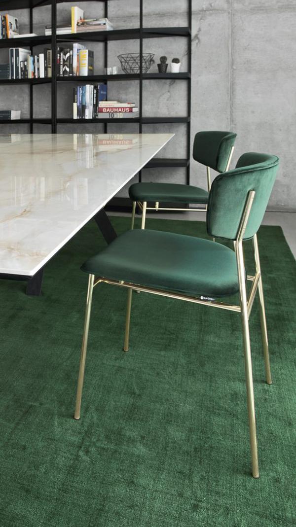 FIFTIES Upholstered velvet chair