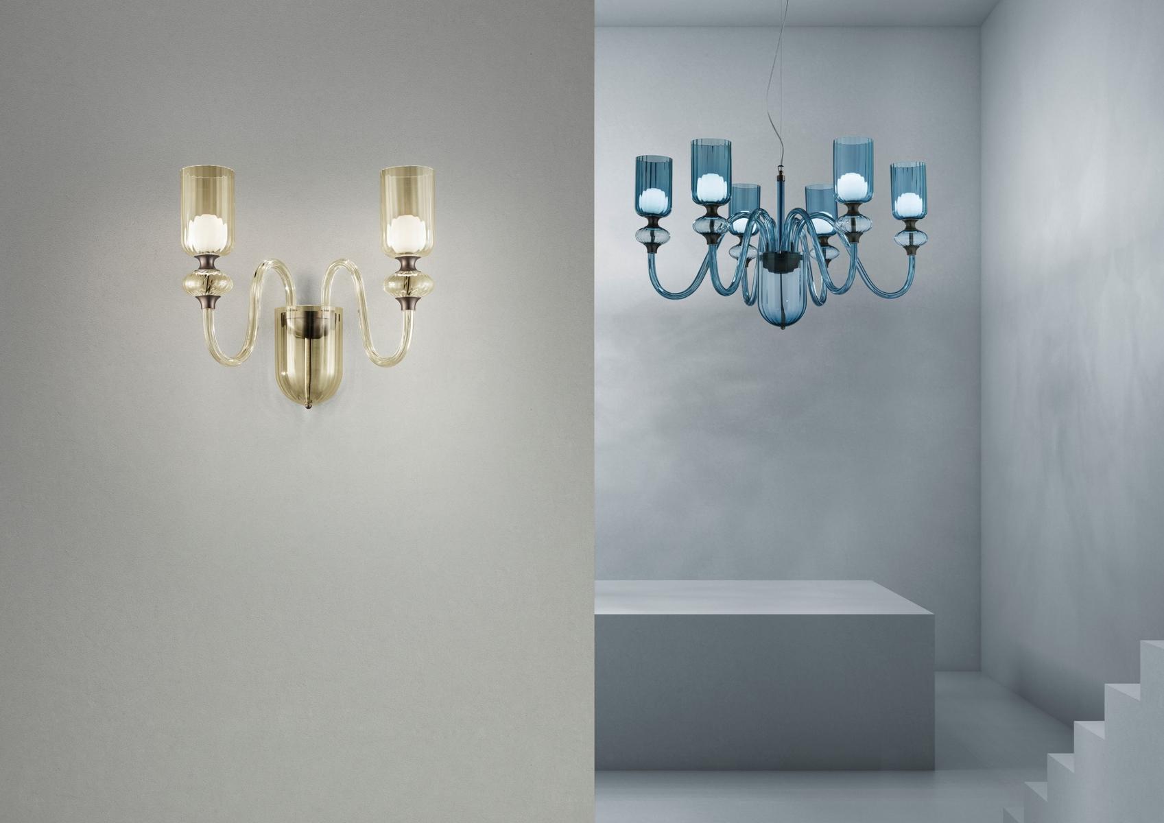 CANDEL Blown glass chandelier