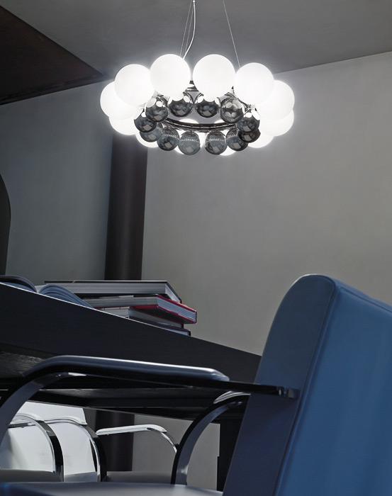 24 PEARLS SP Blown glass pendant lamp