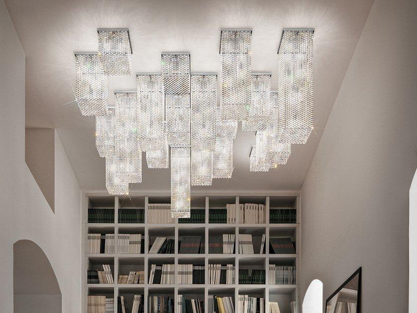 CUBO PL21 200 SQ Crystal ceiling lamp